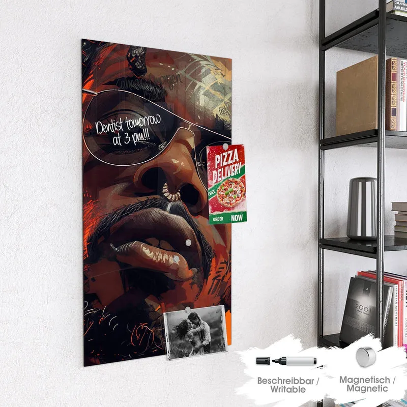 Magnettafel - Mann mit Pilotenbrille