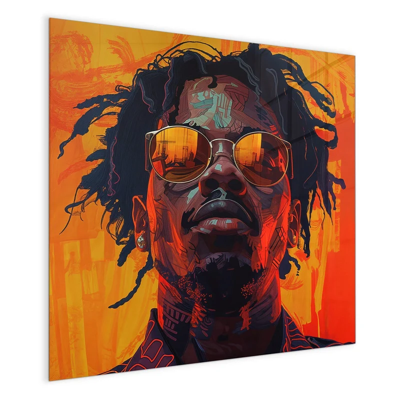 Magnettafel - Mann mit Sonnenbrille