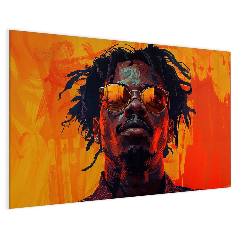 Magnettafel - Mann mit Sonnenbrille