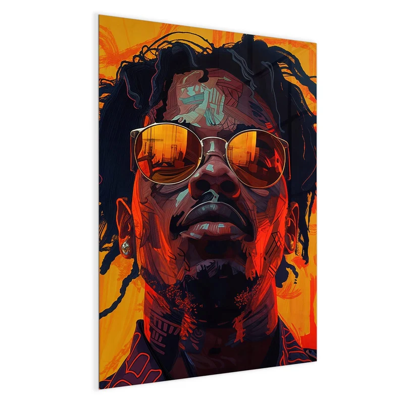 Magnettafel - Mann mit Sonnenbrille