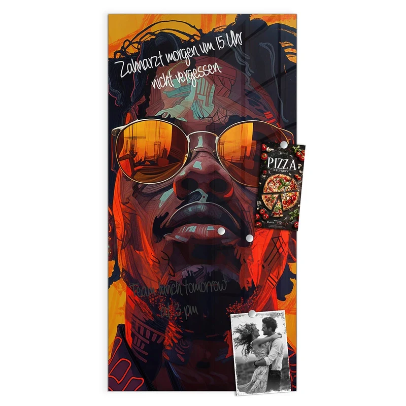 Magnettafel - Mann mit Sonnenbrille