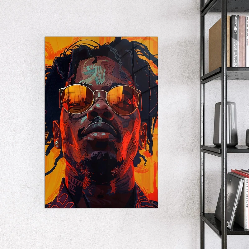 Magnettafel - Mann mit Sonnenbrille
