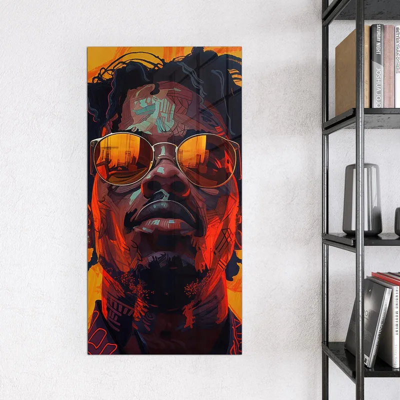 Magnettafel - Mann mit Sonnenbrille