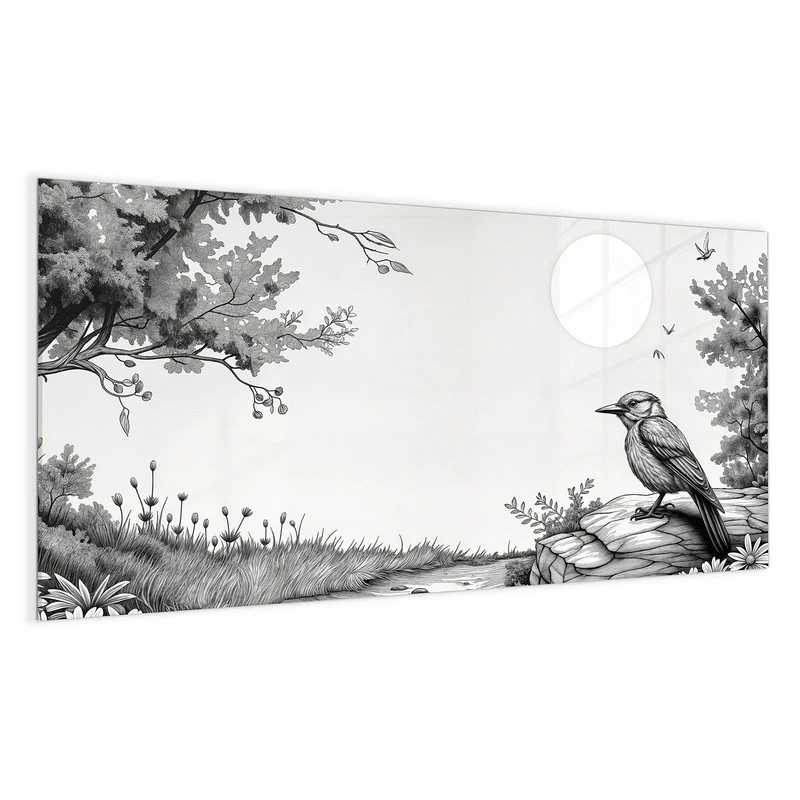 Magnettafel - Vogel auf dem Felsen