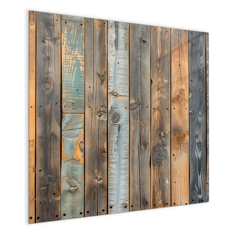 Magnettafel - Bunte Holzwand