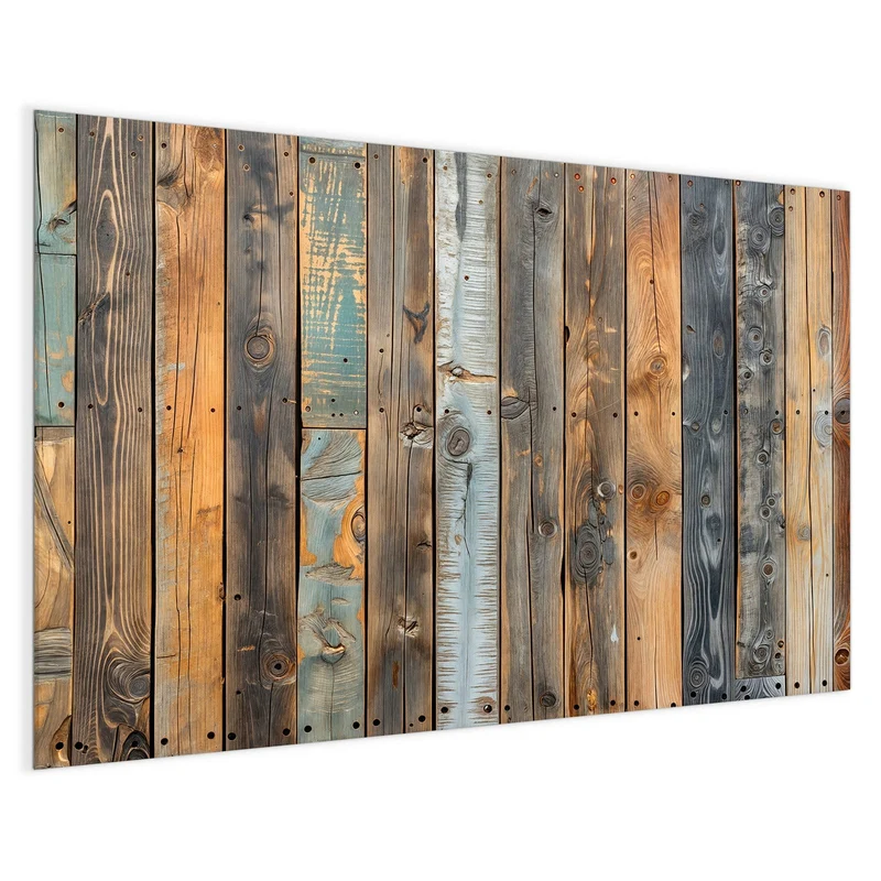 Magnettafel - Bunte Holzwand