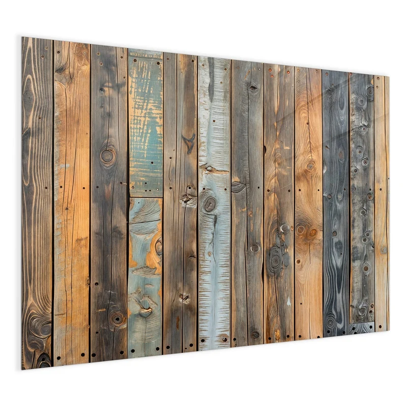 Magnettafel - Bunte Holzwand
