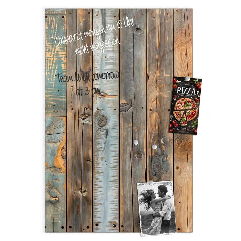 Magnettafel - Bunte Holzwand