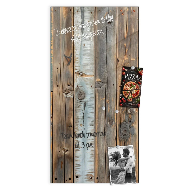 Magnettafel - Bunte Holzwand