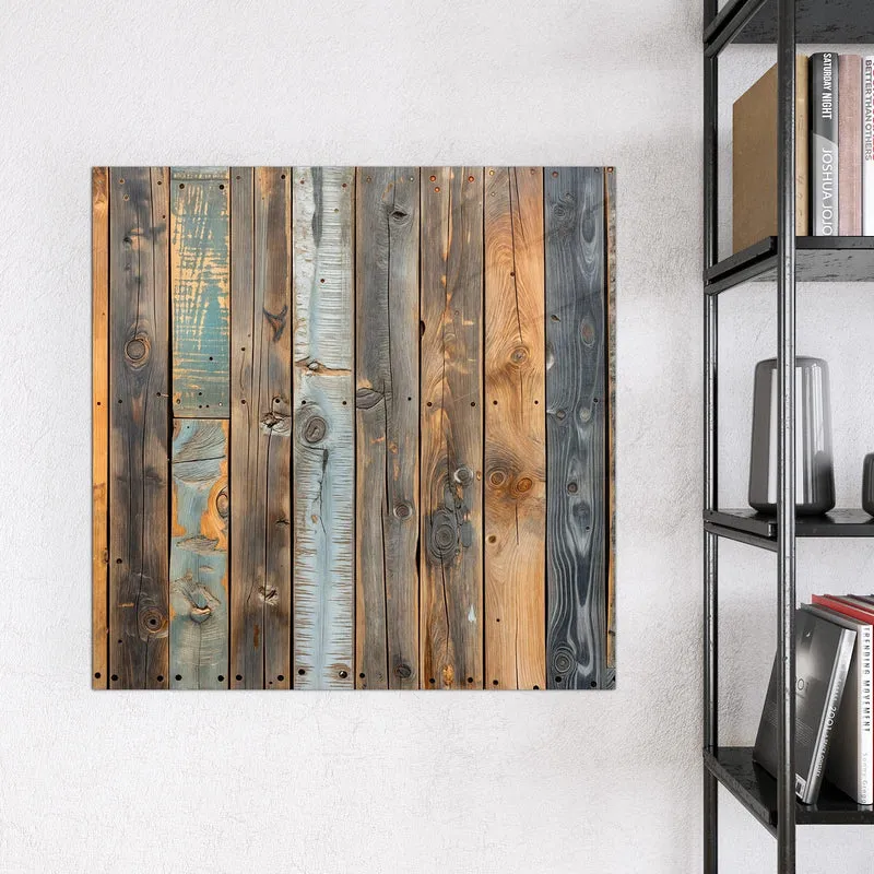 Magnettafel - Bunte Holzwand