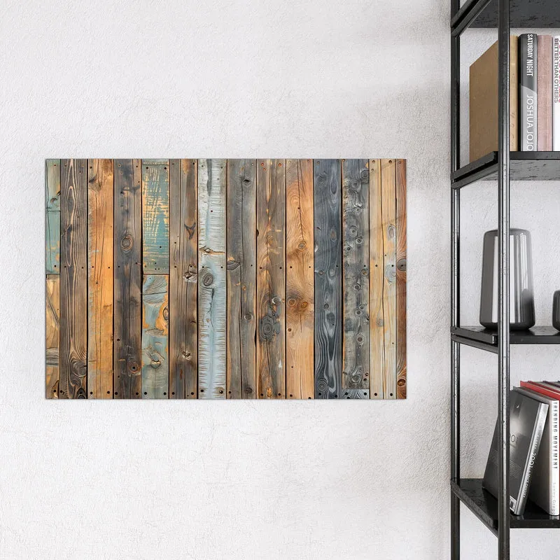 Magnettafel - Bunte Holzwand