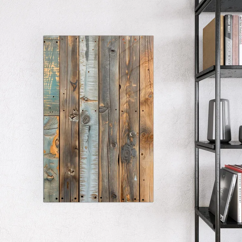 Magnettafel - Bunte Holzwand