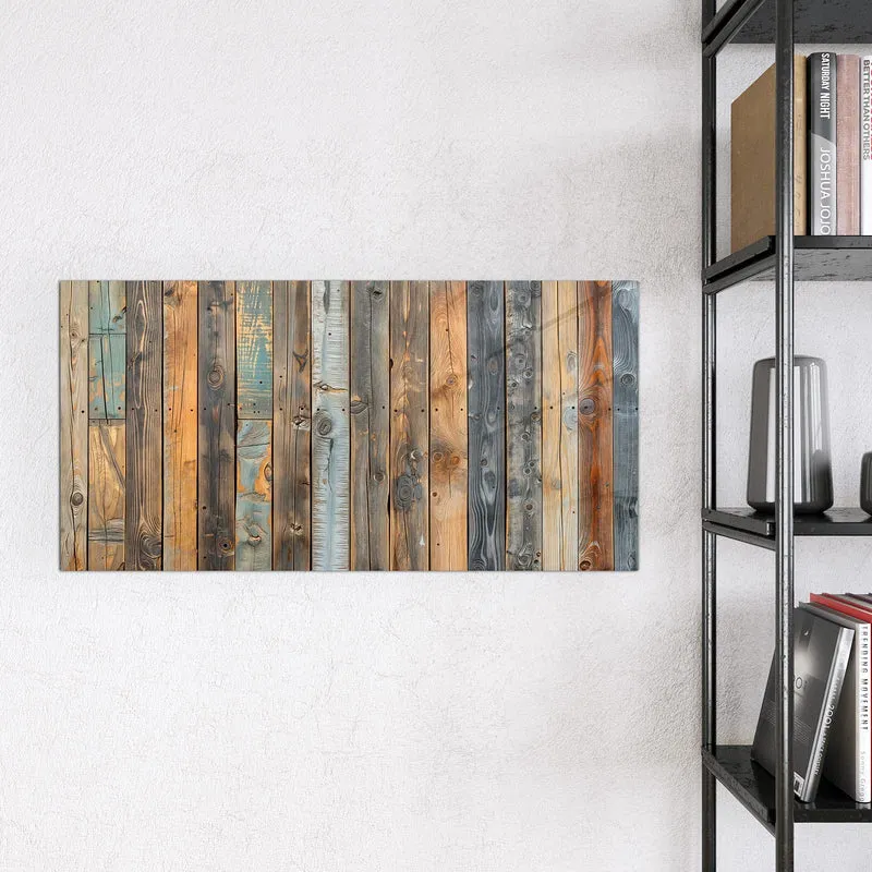 Magnettafel - Bunte Holzwand