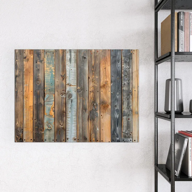 Magnettafel - Bunte Holzwand