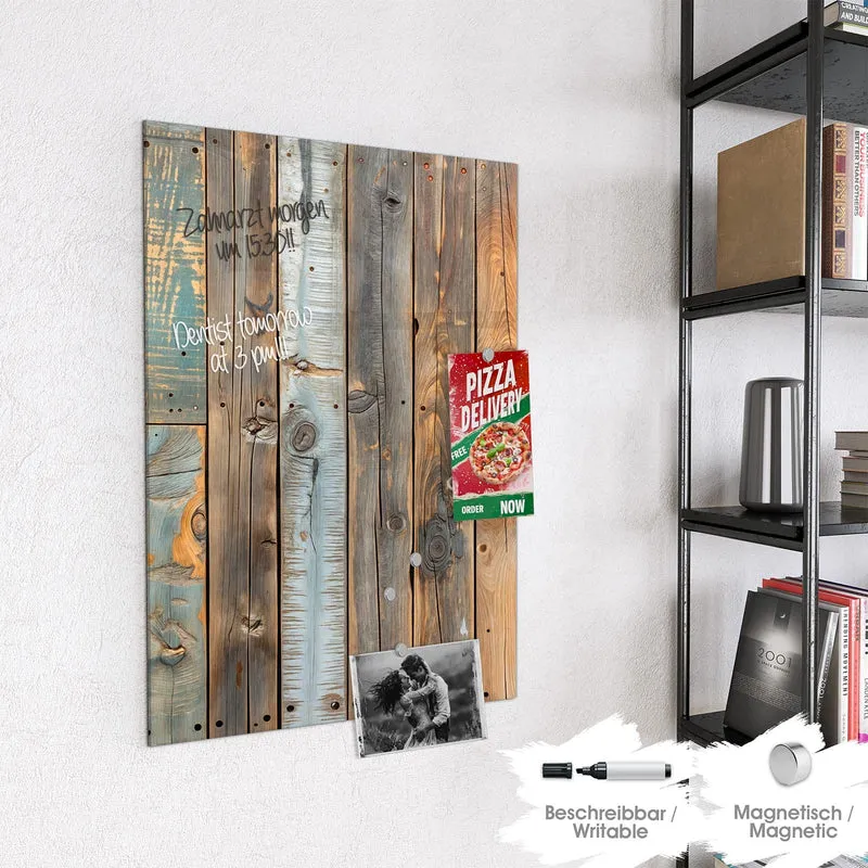 Magnettafel - Bunte Holzwand
