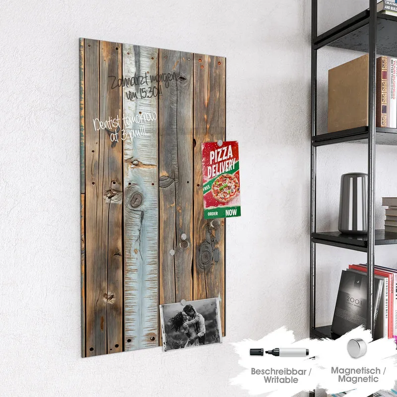Magnettafel - Bunte Holzwand