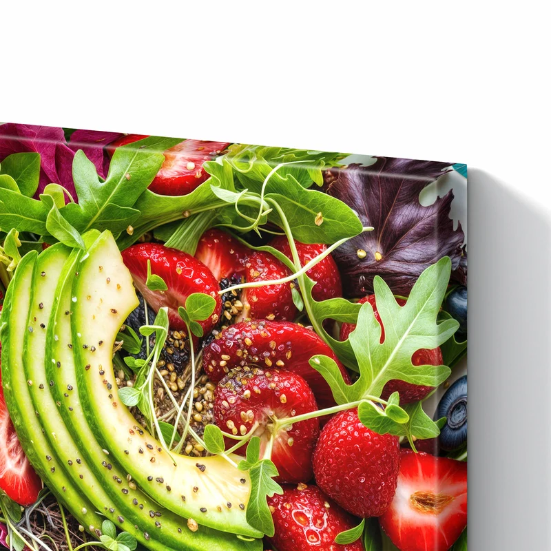 Metall Magnettafel - Salat mit Beeren