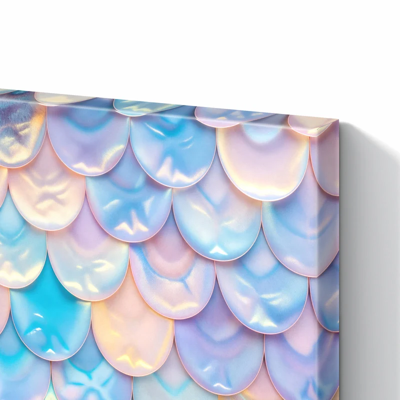 Metall Magnettafel - Schuppen in Pastell
