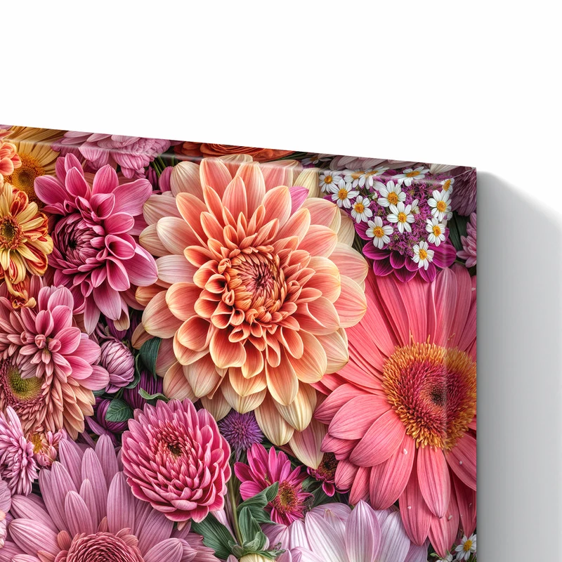 Metall Magnettafel - Rosa Blütenteppich
