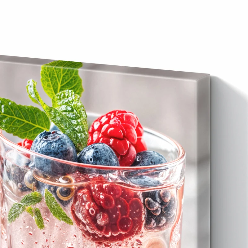 Metall Magnettafel - Limonade mit Beeren