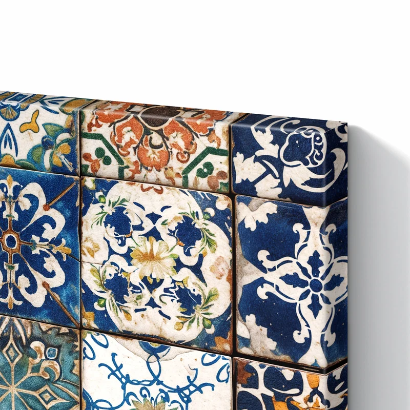 Metall Magnettafel - Mediterrane Fliesen