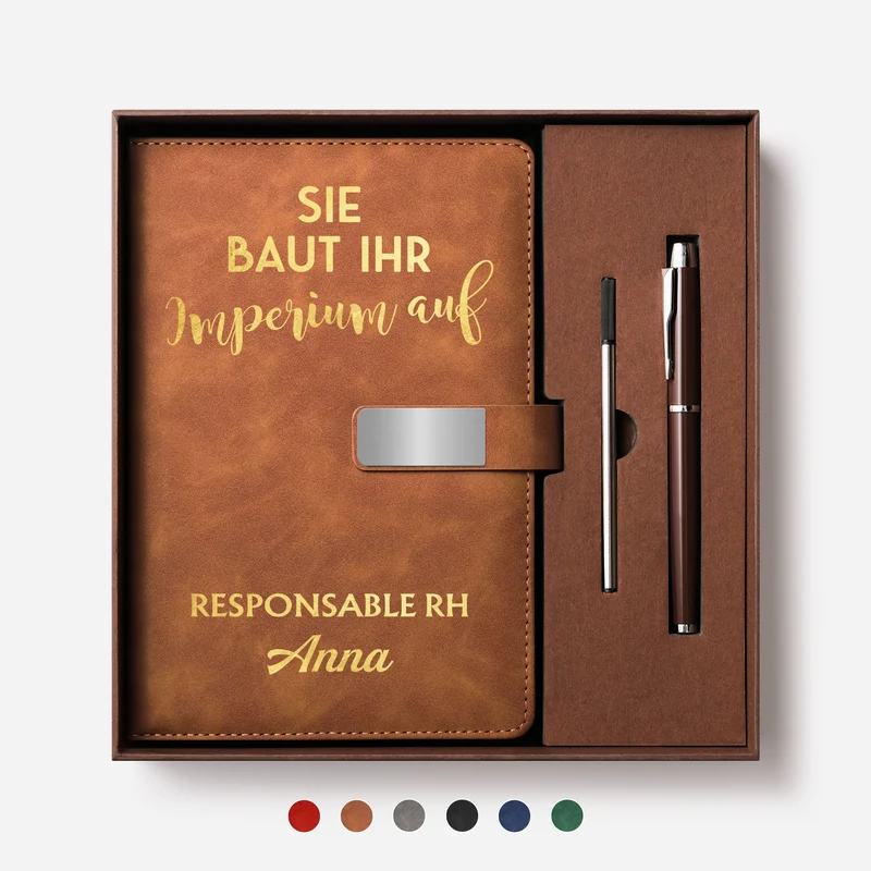 Sie Baut Ihr Imperium Auf - Personalisiertes Geschenk | Notizbuch Mit Stift Kollegen Frauen Männer
