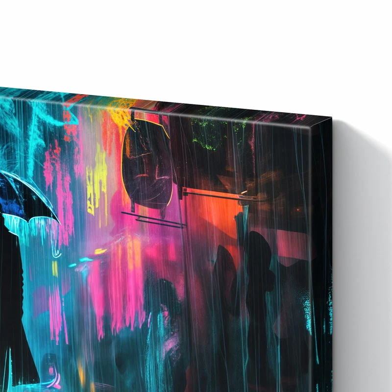 Metall Magnettafel - Regen bei Nacht