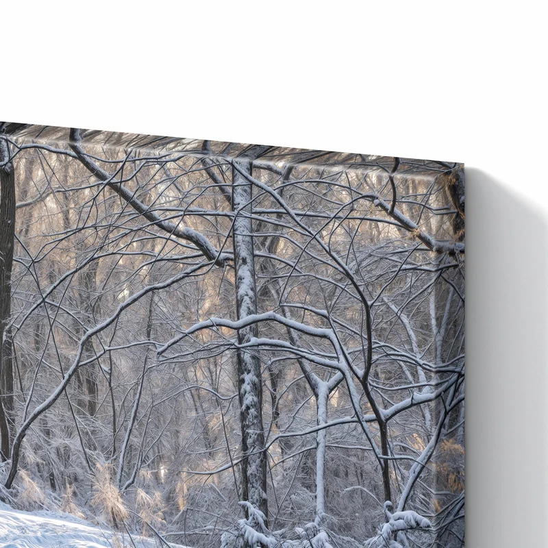 Metall Magnettafel - Verschneiter Waldweg