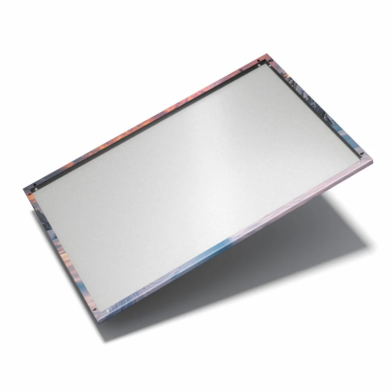 Metall Magnettafel - Roter Himmel über Schnee
