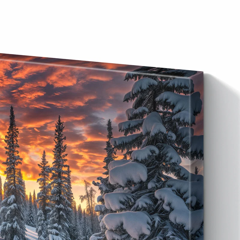 Metall Magnettafel - Schneewehen im Abendrot