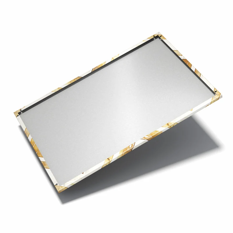 Metall Magnettafel - Rauten in Holzoptik