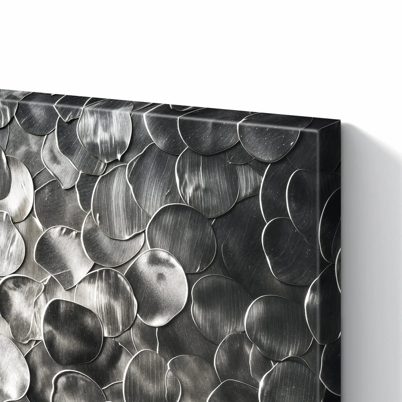 Metall Magnettafel - Silberne Schuppen