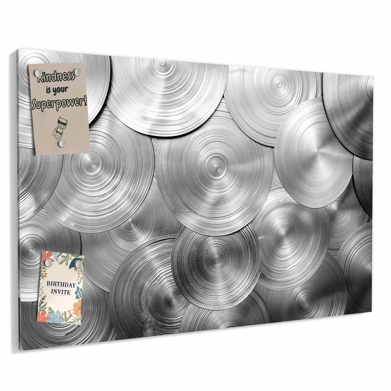 Metall Magnettafel - Metallische Scheiben
