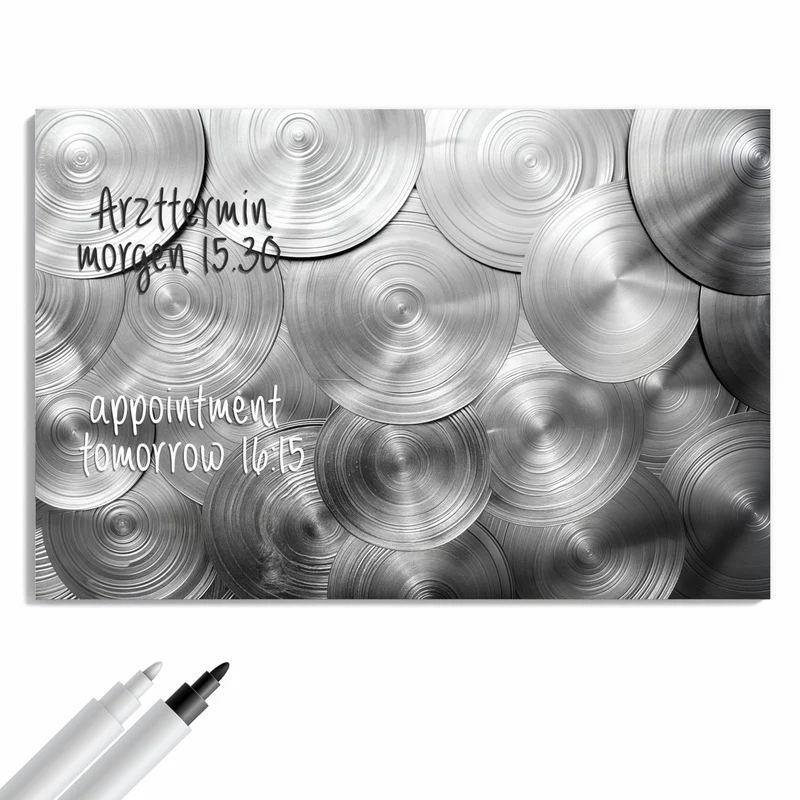 Metall Magnettafel - Metallische Scheiben