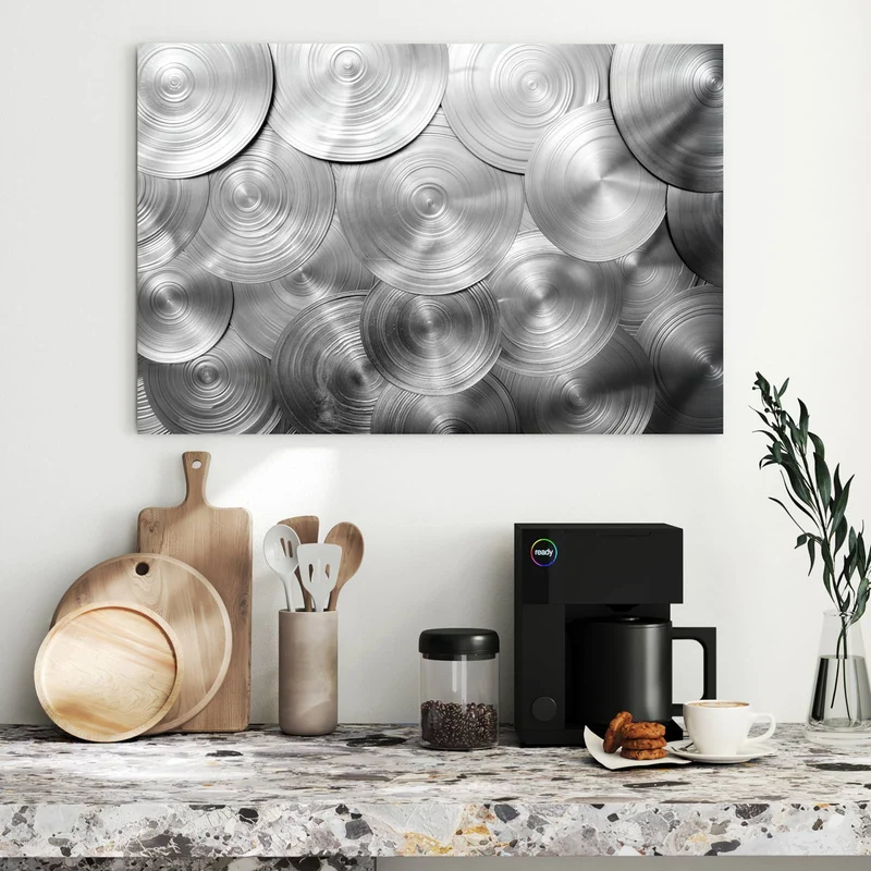 Metall Magnettafel - Metallische Scheiben
