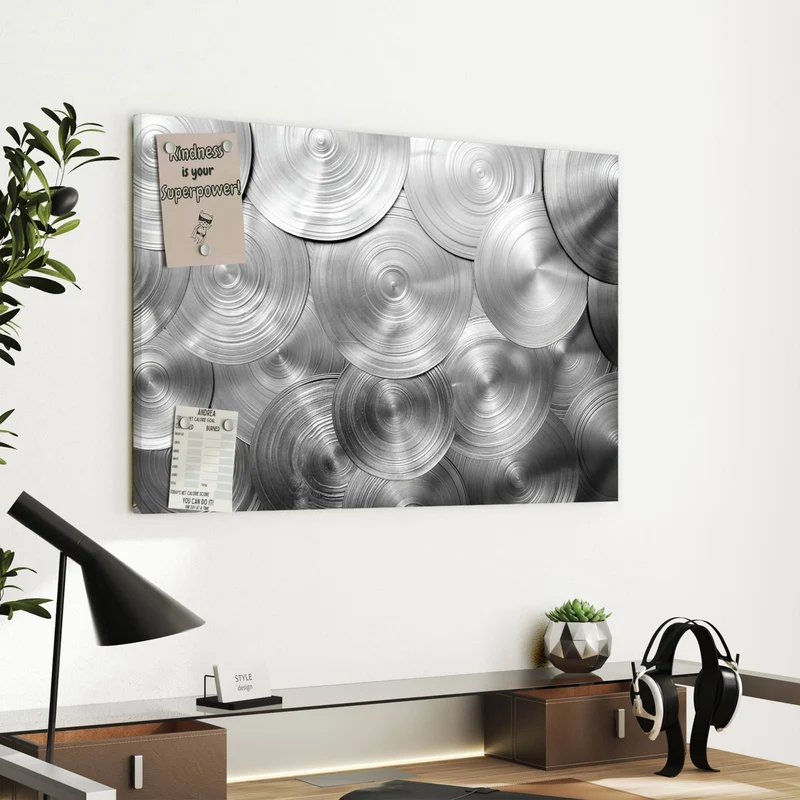 Metall Magnettafel - Metallische Scheiben