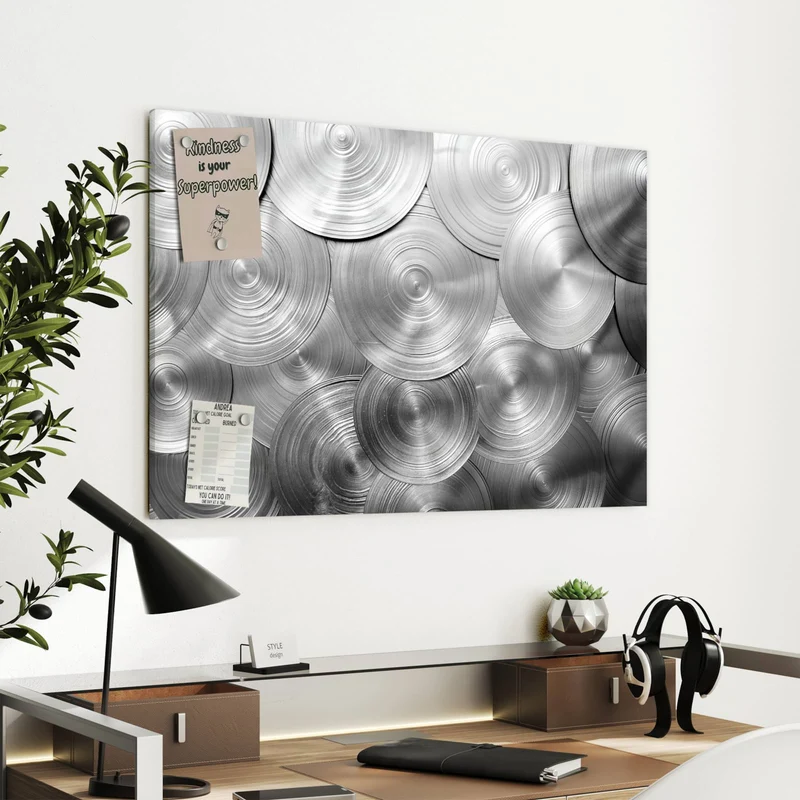 Metall Magnettafel - Metallische Scheiben