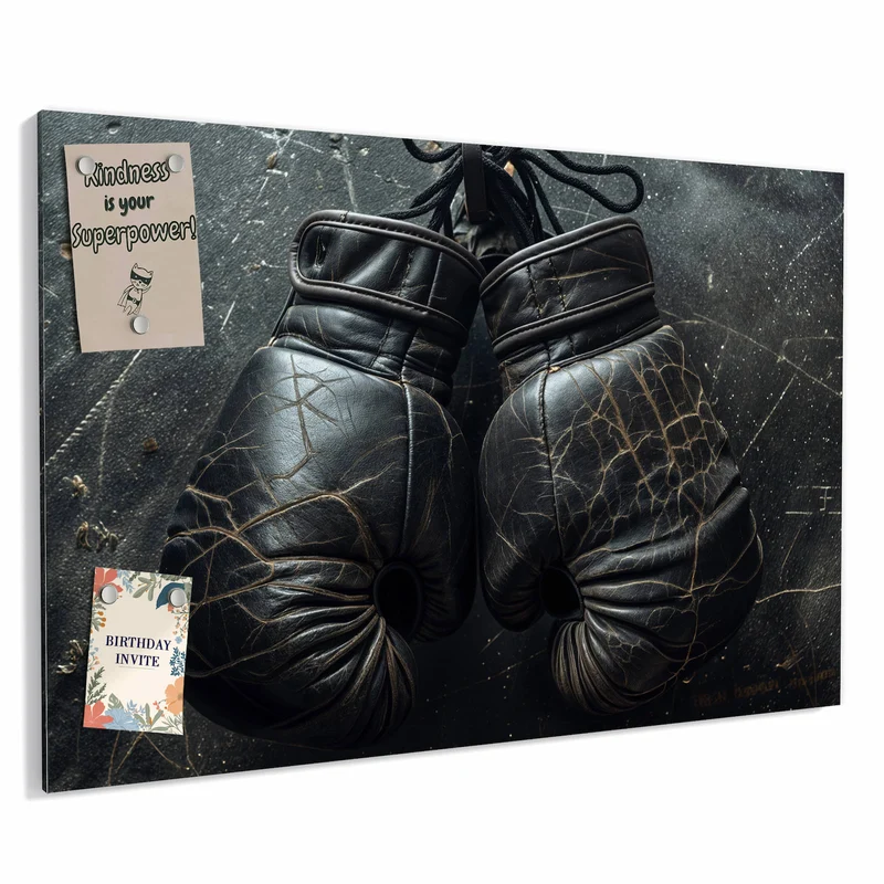 Metall Magnettafel - Liegende Boxhandschuhe
