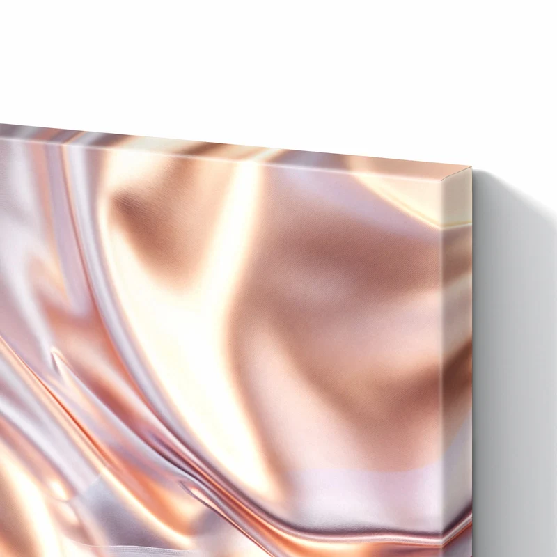 Metall Magnettafel - Seidenfalten in Kupfer