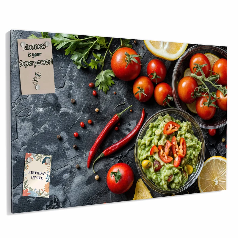 Metall Magnettafel - Guacamole mit Nachos