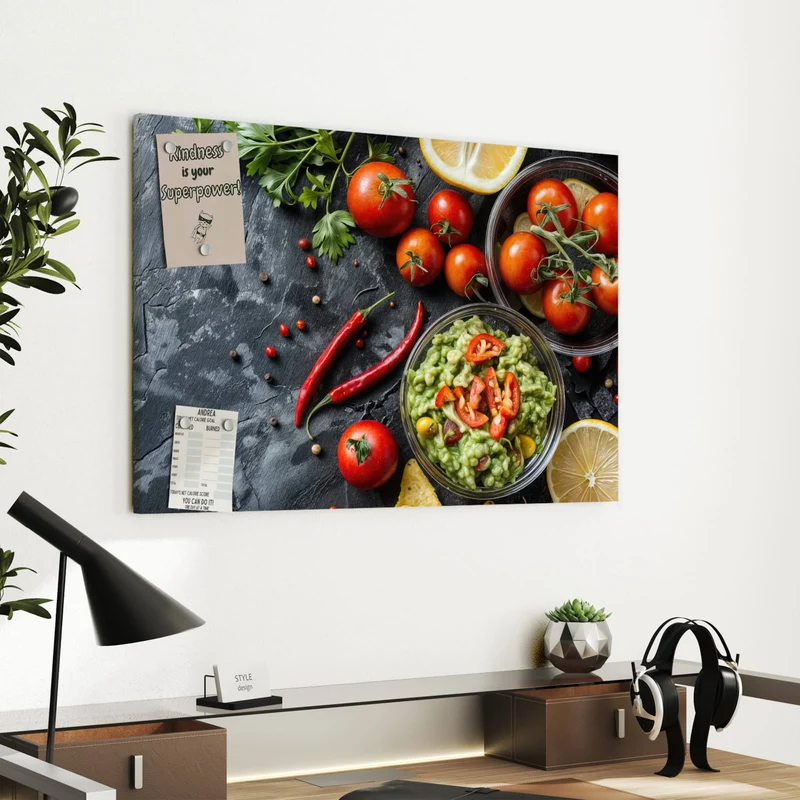 Metall Magnettafel - Guacamole mit Nachos