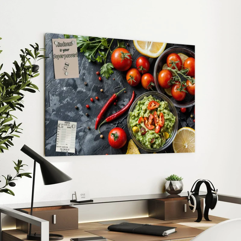 Metall Magnettafel - Guacamole mit Nachos