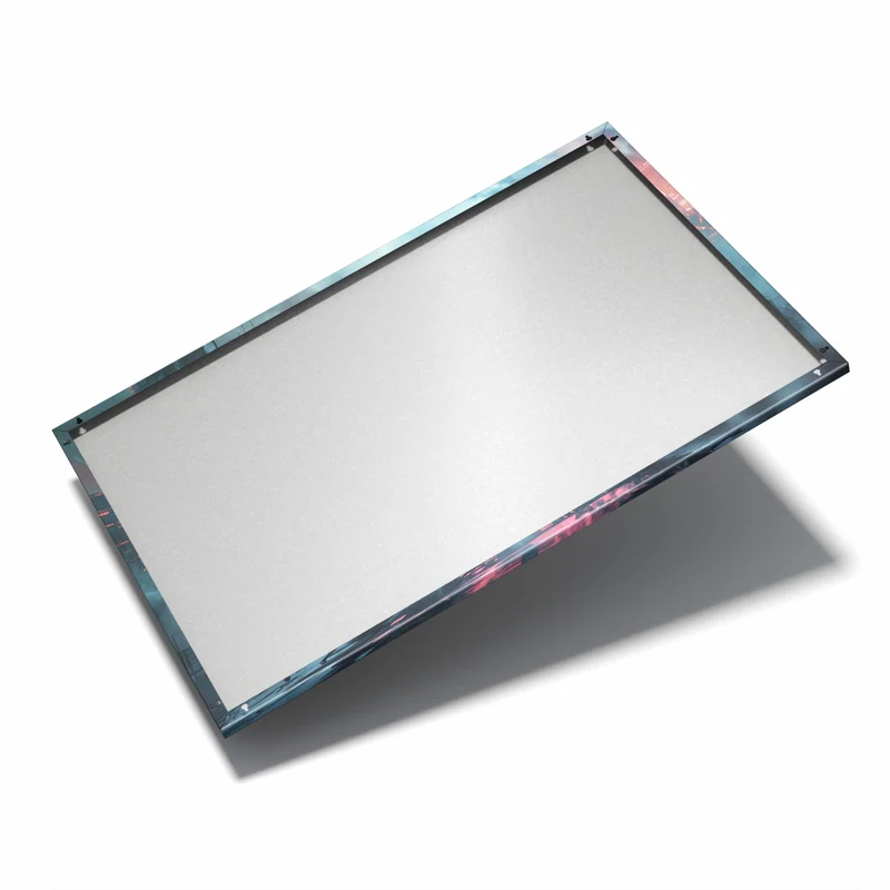 Metall Magnettafel - Stadt im roten Neonlicht