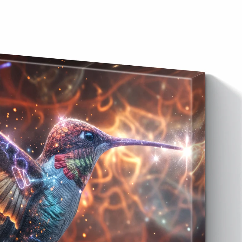 Metall Magnettafel - Schimmernder Kolibri