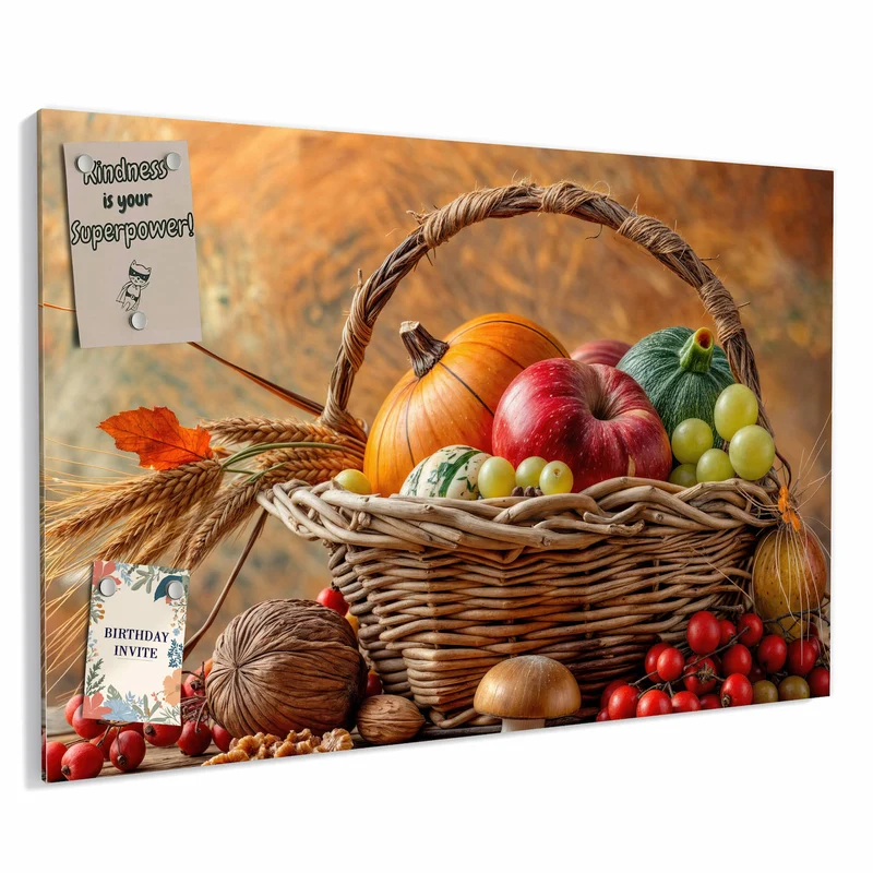 Metall Magnettafel - Herbstlicher Korb
