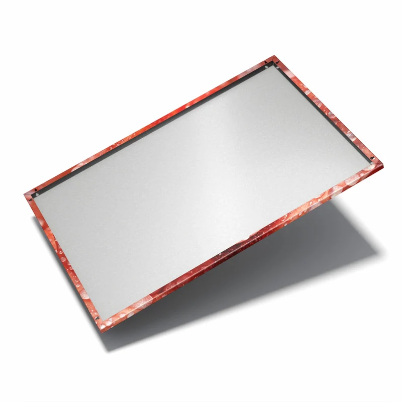 Metall Magnettafel - Rote Rose mit Tropfen