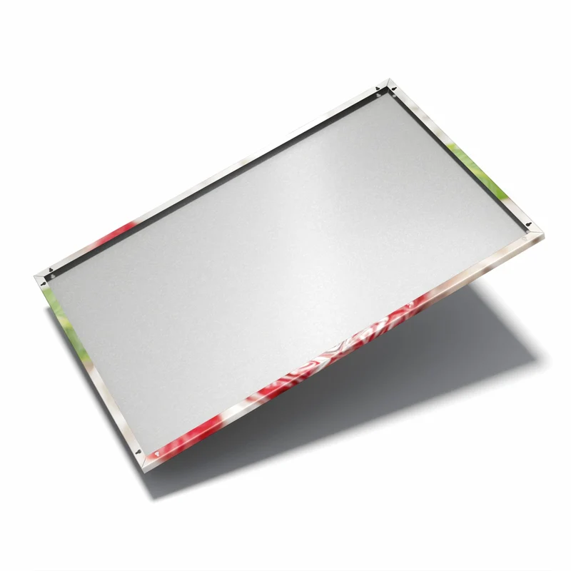 Metall Magnettafel - Glas mit Himbeeren