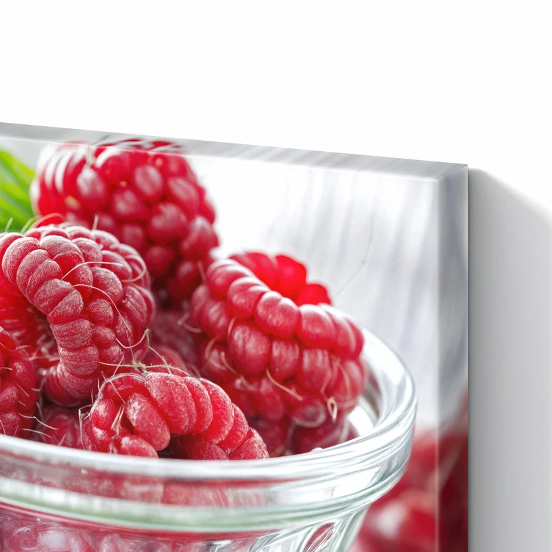 Metall Magnettafel - Frische Himbeeren