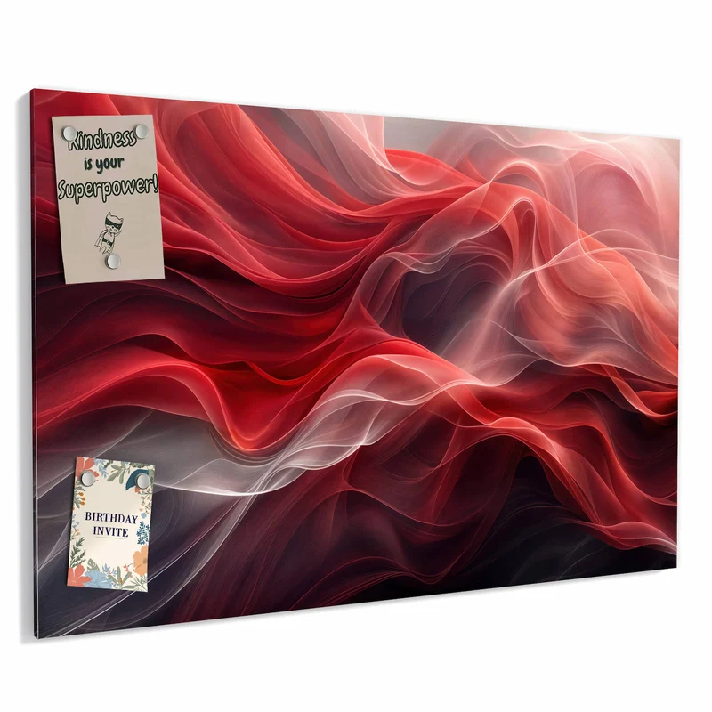 Metall Magnettafel - Abstrakte Wellen