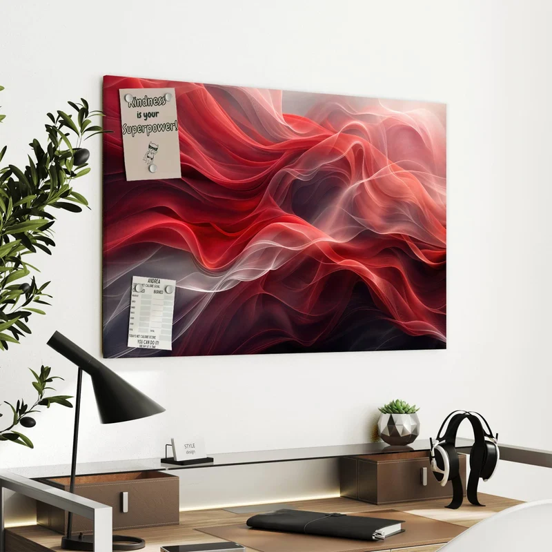 Metall Magnettafel - Abstrakte Wellen